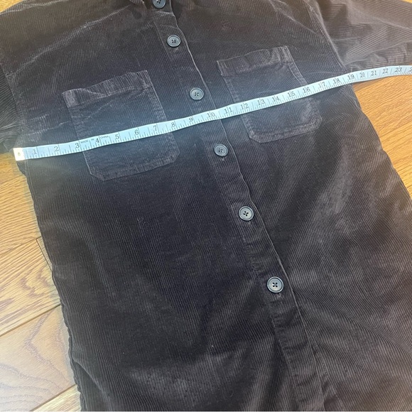 Aritzia The Group Babaton Chocolate Brown Graydon Corduroy Shirt - Picture 13 of 14
